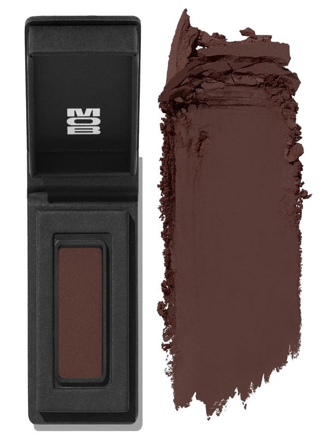 MOB Beauty Eyeshadow M28 Matte Rich Brown Plum – Deep Cool Smoky Shade for Liner, Crease or Outer Corner, Talc-Free Vegan Cruelty-Free Skincare Infused Long Wear Sustainable Refillable Compact - Image 1